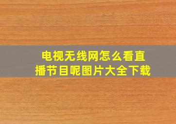 电视无线网怎么看直播节目呢图片大全下载