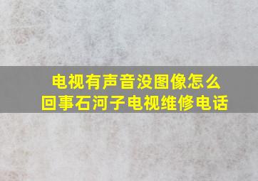 电视有声音没图像怎么回事石河子电视维修电话