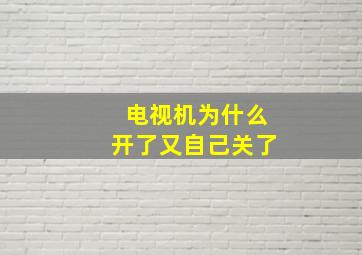 电视机为什么开了又自己关了