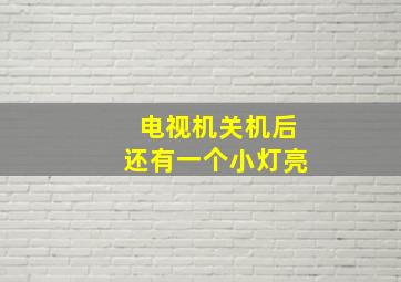 电视机关机后还有一个小灯亮