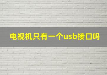 电视机只有一个usb接口吗