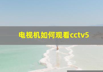 电视机如何观看cctv5