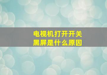 电视机打开开关黑屏是什么原因