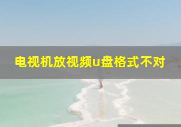 电视机放视频u盘格式不对