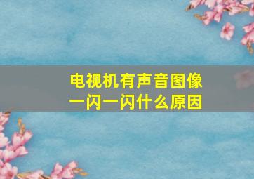 电视机有声音图像一闪一闪什么原因