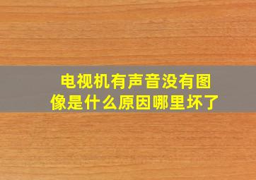 电视机有声音没有图像是什么原因哪里坏了