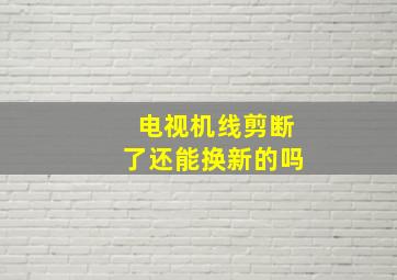 电视机线剪断了还能换新的吗