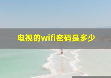 电视的wifi密码是多少