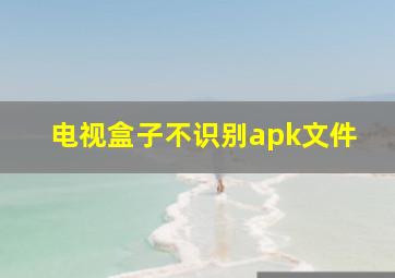 电视盒子不识别apk文件