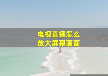 电视直播怎么放大屏幕画面