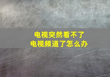 电视突然看不了电视频道了怎么办