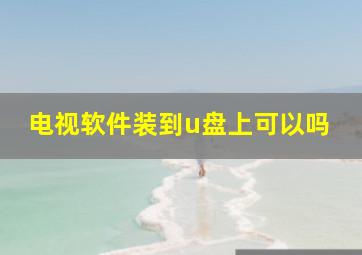 电视软件装到u盘上可以吗