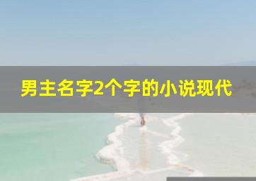 男主名字2个字的小说现代