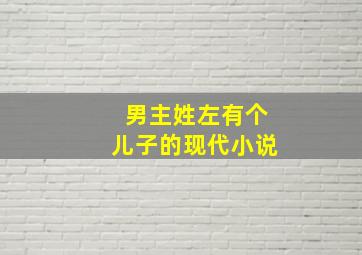 男主姓左有个儿子的现代小说