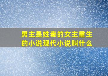 男主是姓秦的女主重生的小说现代小说叫什么