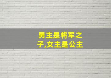 男主是将军之子,女主是公主