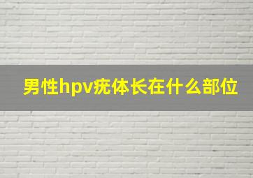 男性hpv疣体长在什么部位