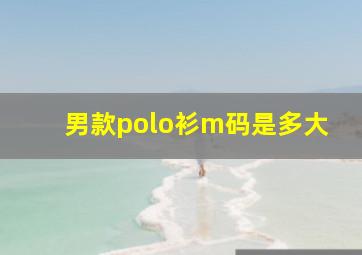 男款polo衫m码是多大