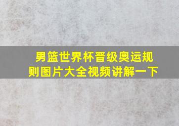 男篮世界杯晋级奥运规则图片大全视频讲解一下