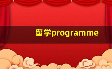 留学programme