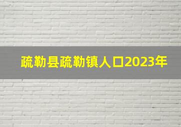 疏勒县疏勒镇人口2023年