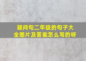 疑问句二年级的句子大全图片及答案怎么写的呀