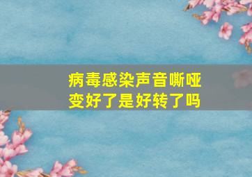 病毒感染声音嘶哑变好了是好转了吗