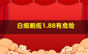 白细胞低1.88有危险