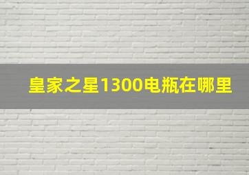 皇家之星1300电瓶在哪里