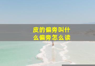 皮的偏旁叫什么偏旁怎么读