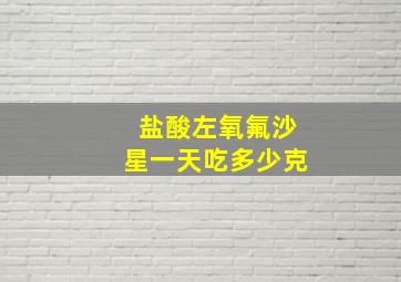 盐酸左氧氟沙星一天吃多少克