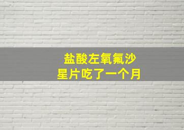 盐酸左氧氟沙星片吃了一个月