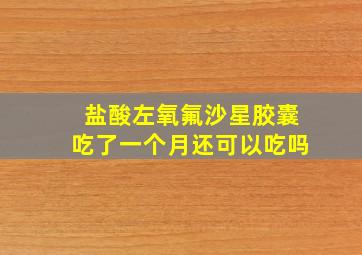 盐酸左氧氟沙星胶囊吃了一个月还可以吃吗