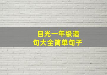 目光一年级造句大全简单句子