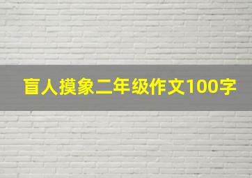 盲人摸象二年级作文100字