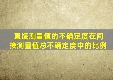 直接测量值的不确定度在间接测量值总不确定度中的比例