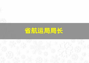 省航运局局长