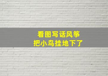 看图写话风筝把小鸟挂地下了