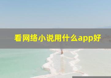 看网络小说用什么app好