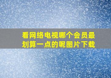 看网络电视哪个会员最划算一点的呢图片下载