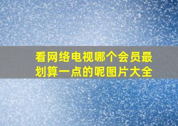 看网络电视哪个会员最划算一点的呢图片大全