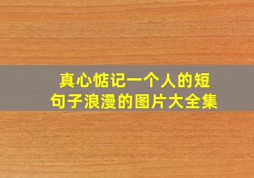 真心惦记一个人的短句子浪漫的图片大全集