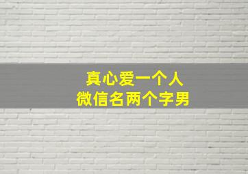 真心爱一个人微信名两个字男