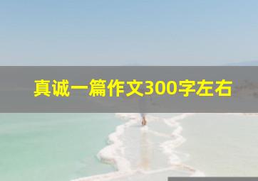 真诚一篇作文300字左右