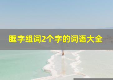 眶字组词2个字的词语大全