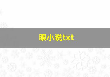 眼小说txt