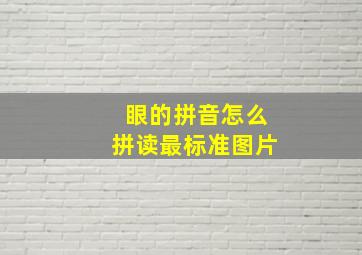 眼的拼音怎么拼读最标准图片