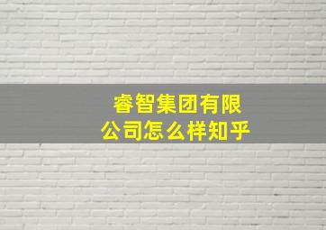 睿智集团有限公司怎么样知乎