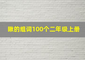 瞅的组词100个二年级上册