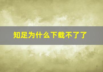 知足为什么下载不了了